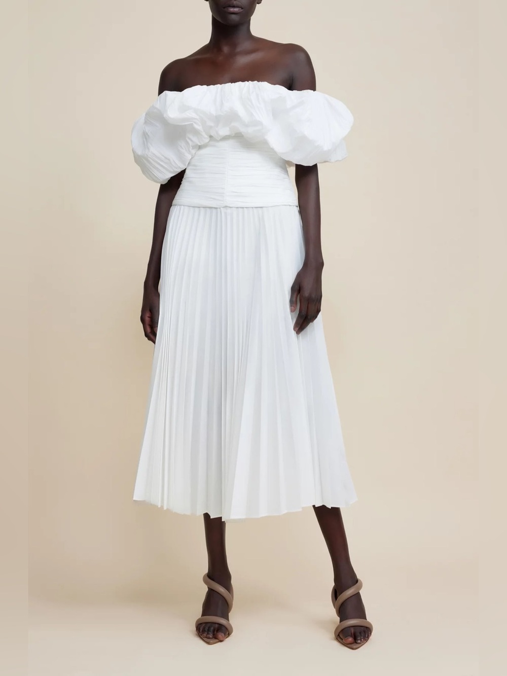 Acler Arahura Dress Pleated Midi Size 4